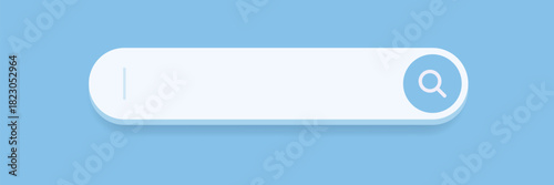 Search bar frame : search bar template with a magnifying glass icon and soft shadows, UI element. for apps, websites, and interfaces