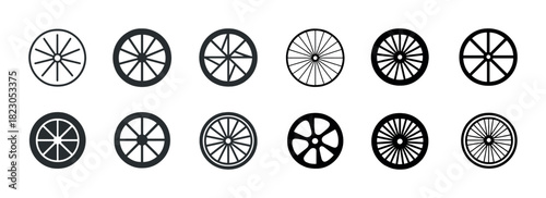 Variety of wheel designs: diverse spoke patterns and styles