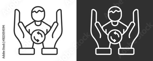 Retention Icon Set Vector Collection Isolated In Black And White