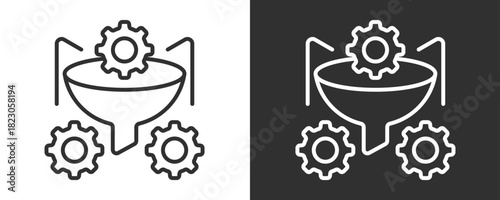Refinement Icon Set Vector Collection Isolated In Black And White