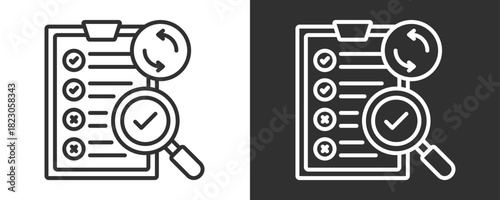 Evaluation Icon Set Vector Collection Isolated In Black And White