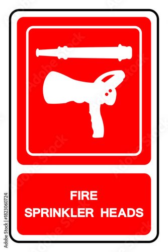 Fire Sprinkler Heads Symbol Sign, Vector Illustration, Isolate On White Background Label. EPS10