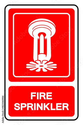 Fire Sprinkler Symbol Sign, Vector Illustration, Isolate On White Background Label.EPS10