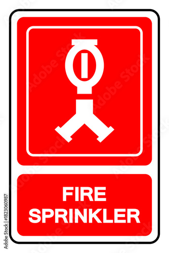 Fire Sprinkler Symbol Sign, Vector Illustration, Isolate On White Background Label. EPS10