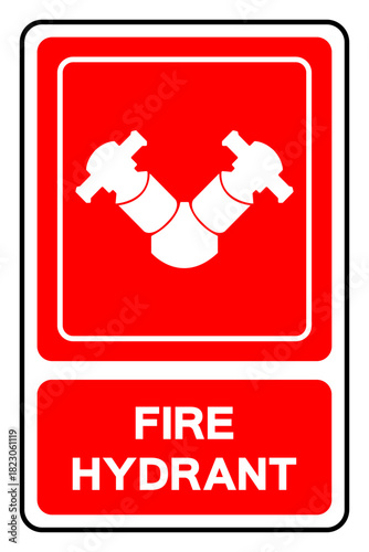 Fire Hydrant Symbol Sign, Vector Illustration, Isolate On White Background Label. EPS10