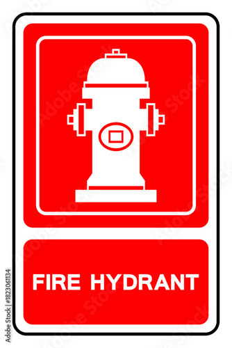 Fire Hydrant Symbol Sign, Vector Illustration, Isolate On White Background Label. EPS10