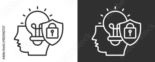 Intellectual Property Icon Set Vector Collection Isolated In Black And White