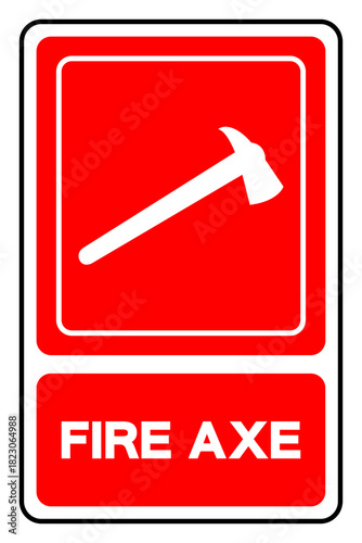 Fire AXE Symbol Sign, Vector Illustration, Isolate On White Background Label. EPS10