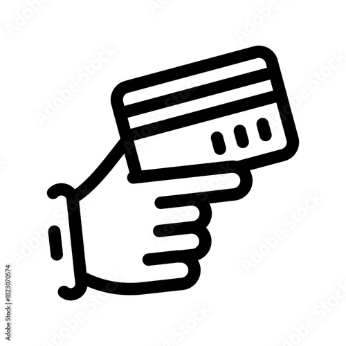 E-commerce line icon. Credit card payment system.