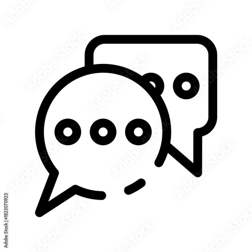 E-commerce line icon. Live chat symbol.