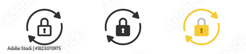 refresh lock sync icon with circular arrows icon | for security, secure update, encryption, privacy settings, data synchronization, and password changes. Ideal for web and apps
