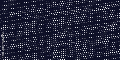 Abstract grunge grid polka dot halftone background pattern. Spotted black and white line illustration. Textures.