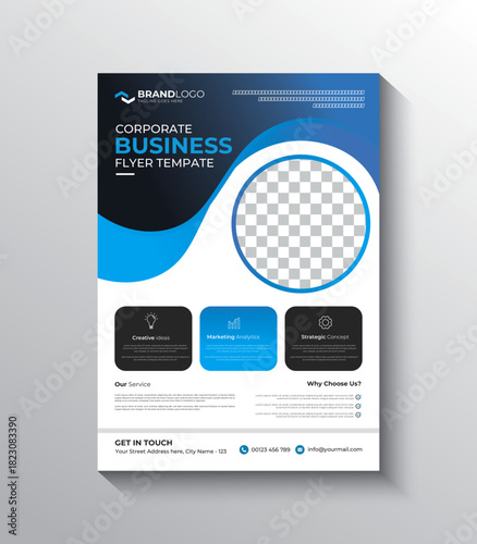 Professional corporate business flyer for company marketing and promotion