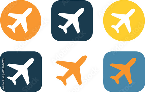 plane with flat design style, eps 10 illustration