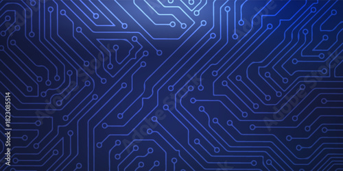 Digital technology futuristic internet network connection dark black background, blue abstract cyber information communication,,innovation future tech, line illustration vector 3d