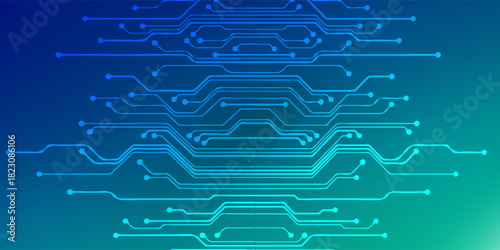 Digital technology speed connect blue green background, cyber nano information, abstract communication, innovation future tech data, internet vector eps10