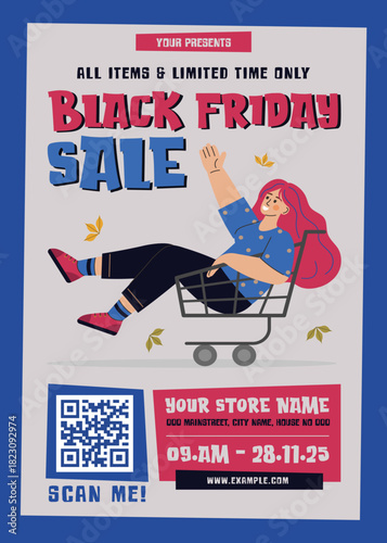 Black Friday Sale Promotional Flyer Template