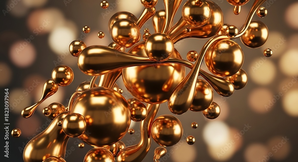 Obraz premium abstract background with golden rings