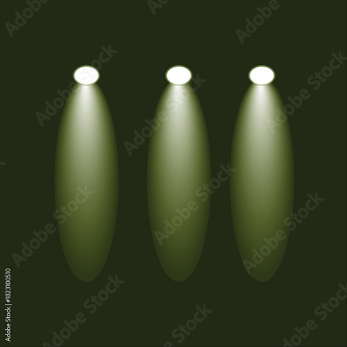 Green peas on a white table with colorful Easter decoration vector illustration concept