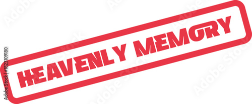 Heavenly Memory Grunge Red Seal Message for Cherished Recollections and Past Experiences