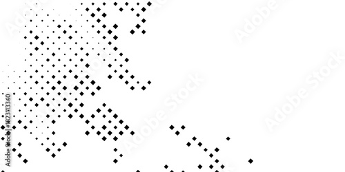 Abstract dotted halftone cityscape noise pattern background in monochrome. modern creative trendy design