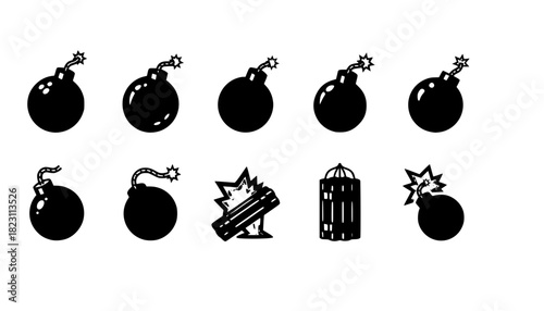 bomb icon vector for web, computer and mobile app
