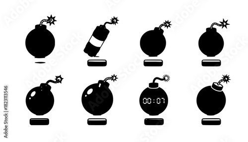 bomb icon vector for web, computer and mobile app
