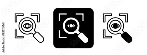 Transparency  Solid color and black line drawing vector illustration set