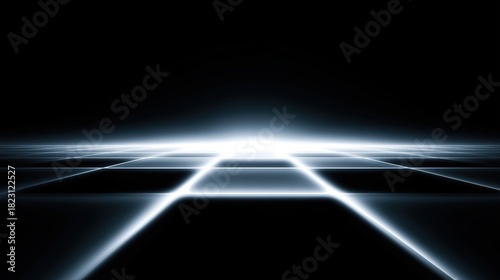 bright matrix over shadowed background, radiant grid pattern on dim surface with neon accents