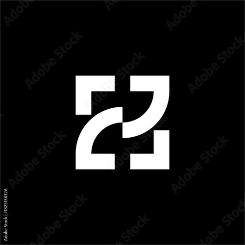 Sleek, elegant emblem where the curved Z connects four quadrants, suggesting expansion. Perfect for digital media or corporate consulting.