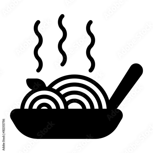 Pasta icon, glyph icon style