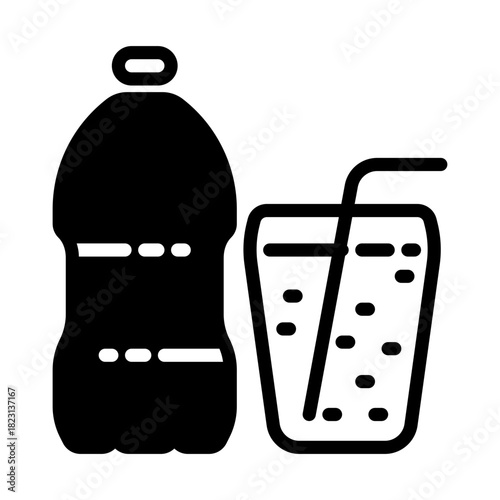 Drink icon, glyph icon style