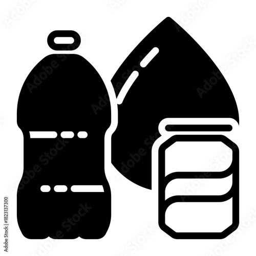 Soda icon, glyph icon style