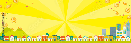 Illustrated cityscape background