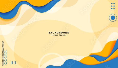 Abstract yellow and blue modern background suitable for presentations, powerpoint slides, websites, brochures, posters, and social media graphics.