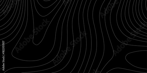 Abstract black and white background with swirling fractal lines, 3D vortex pattern, texture, and light illustration for design backdrop