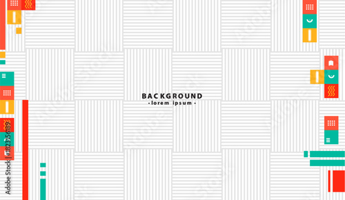 Suitable for website banners, social media posts, and digital designs. Colorful background with geometric shapes ideal for vibrant projects.