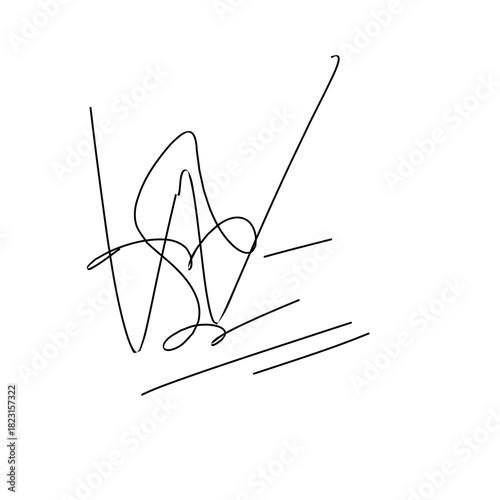 w letter signature