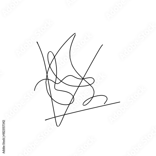 v letter signature
