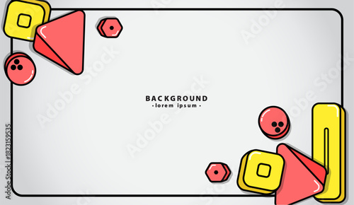 Geometric shapes with squares, triangles, circles, and hexagons. Perfect for abstract backgrounds, branding designs, or educational materials for geometry concepts.