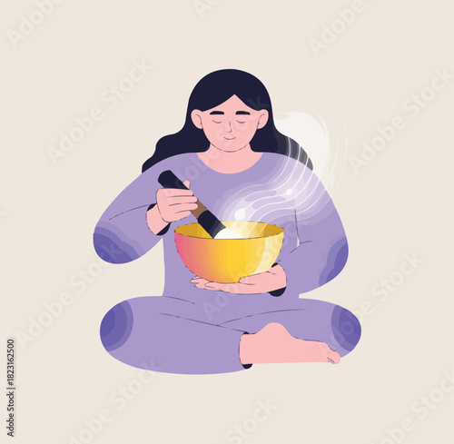 Sonic Healing Energy  Sound Therapy with Singing Bowl and Radiant Waves