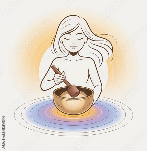 Sonic Healing Energy  Sound Therapy with Singing Bowl and Radiant Waves