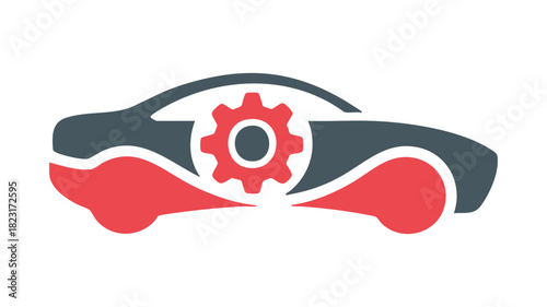Automotive repair gear icon logo