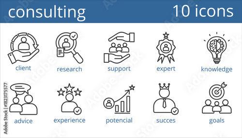 consulting icon vector illustration concept	
