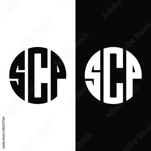 Letter SCP Initial Logo Design Template Vector Illustration Stock Vector.