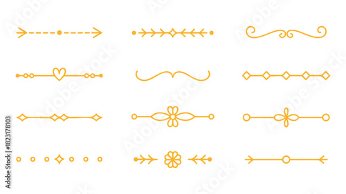 Elegant decorative text dividers