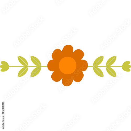 Hand Drawn Floral Element