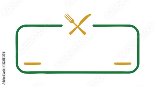 Food cutlery restaurant frame logo