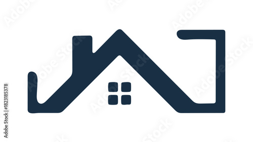 Stylized home logo icon design