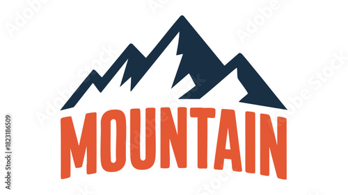 Mountain adventure simple logo